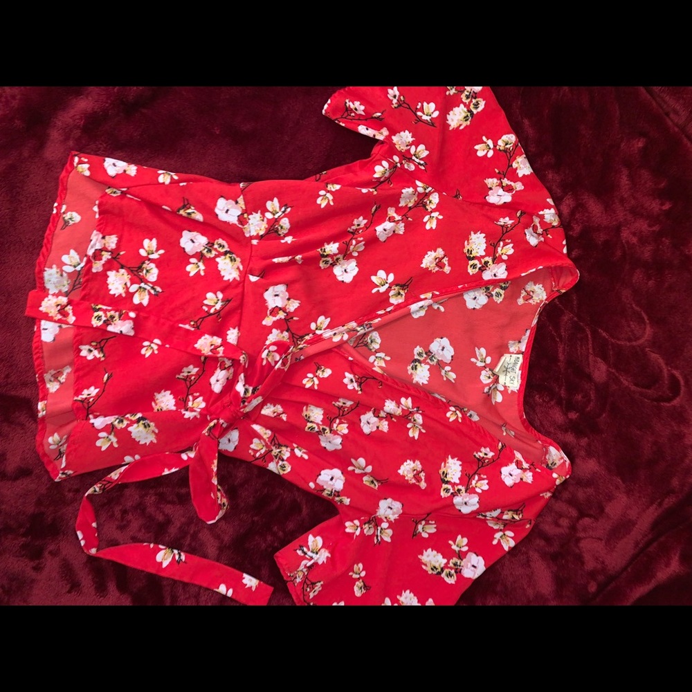 Floral Wrap Around Top